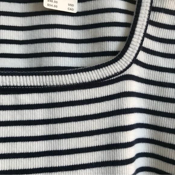 Anthropologie Maeve Blue Stripe Racerback Scoop Neck Tank Top Size XL NWT - Picture 13 of 16